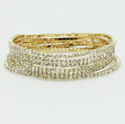 Rhinestone Bangle Set