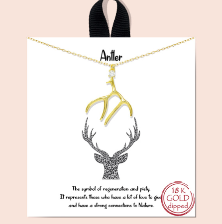 Antler Gold Dipped Necklace