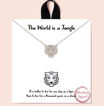 The World is a Jungle Gold Dipped Necklace