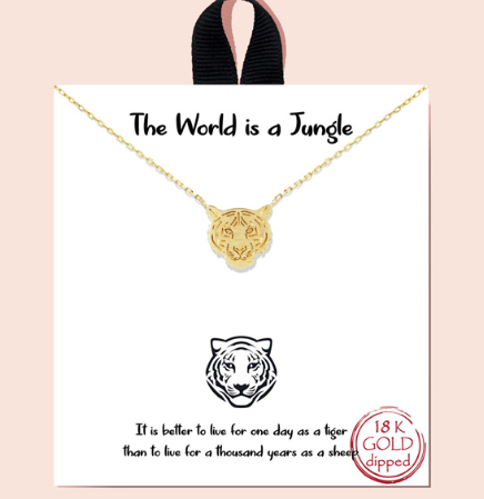 The World is a Jungle Gold Dipped Necklace