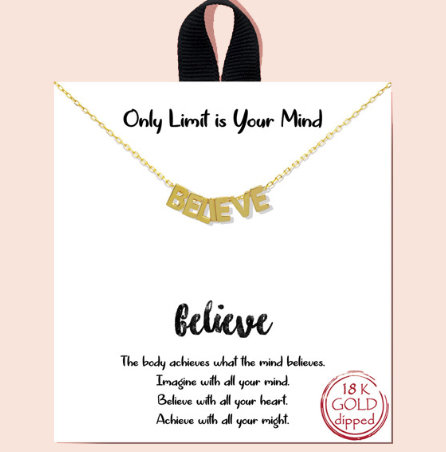 Believe Gold Dipped Necklace