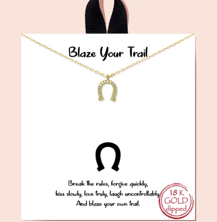 Blaze Your Trail Gold Dipped Necklace