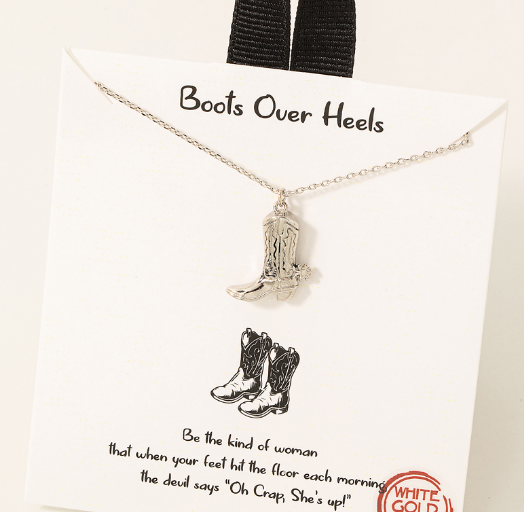 Boots Over Heels Dipped Necklace