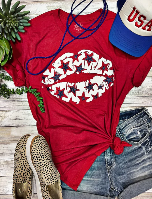 Patriotic Lips Tee