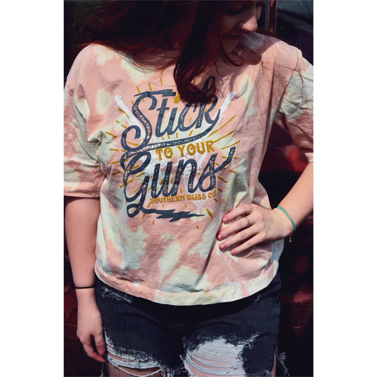 Stick to Your Guns Bleached Crop Tee
