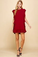 Load image into Gallery viewer, Garnet Studded Ruffle Dress
