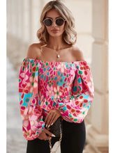 Load image into Gallery viewer, Floral Print Smocked Ruffle Blouse
