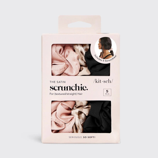 KITSCH Satin Sleep Scrunchies (5pc)