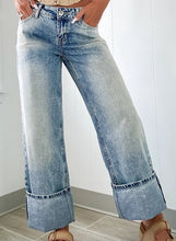 Load image into Gallery viewer, Beth&#39;s Wide Leg Cuffed Jeans
