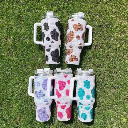 Rhinestone Cow Print 40oz Tumbler