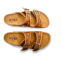 Load image into Gallery viewer, Myra Tooled Sandals
