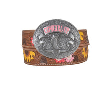 Load image into Gallery viewer, Myra Tooled Cowgirl Belt
