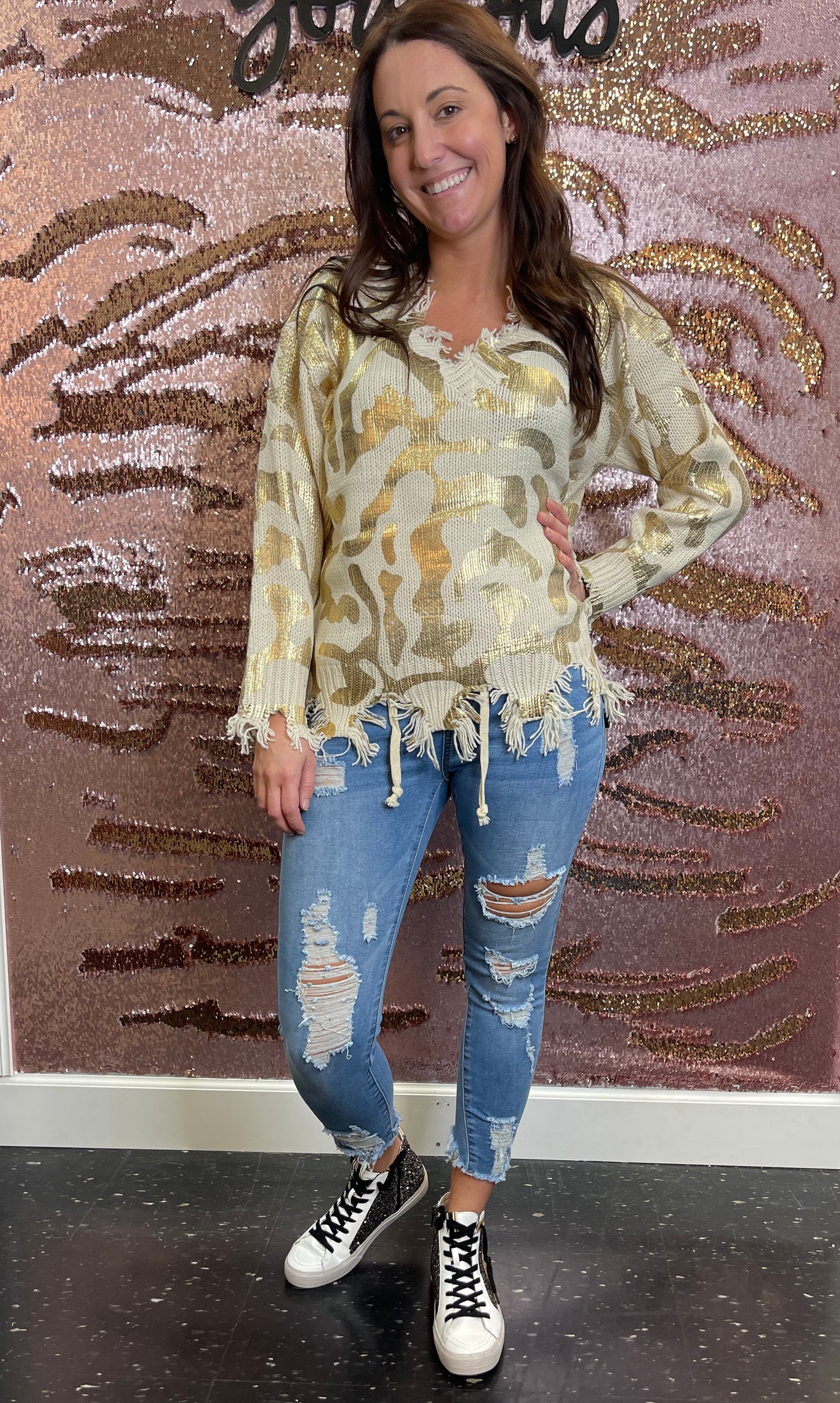 Golden Cheetah Sweater