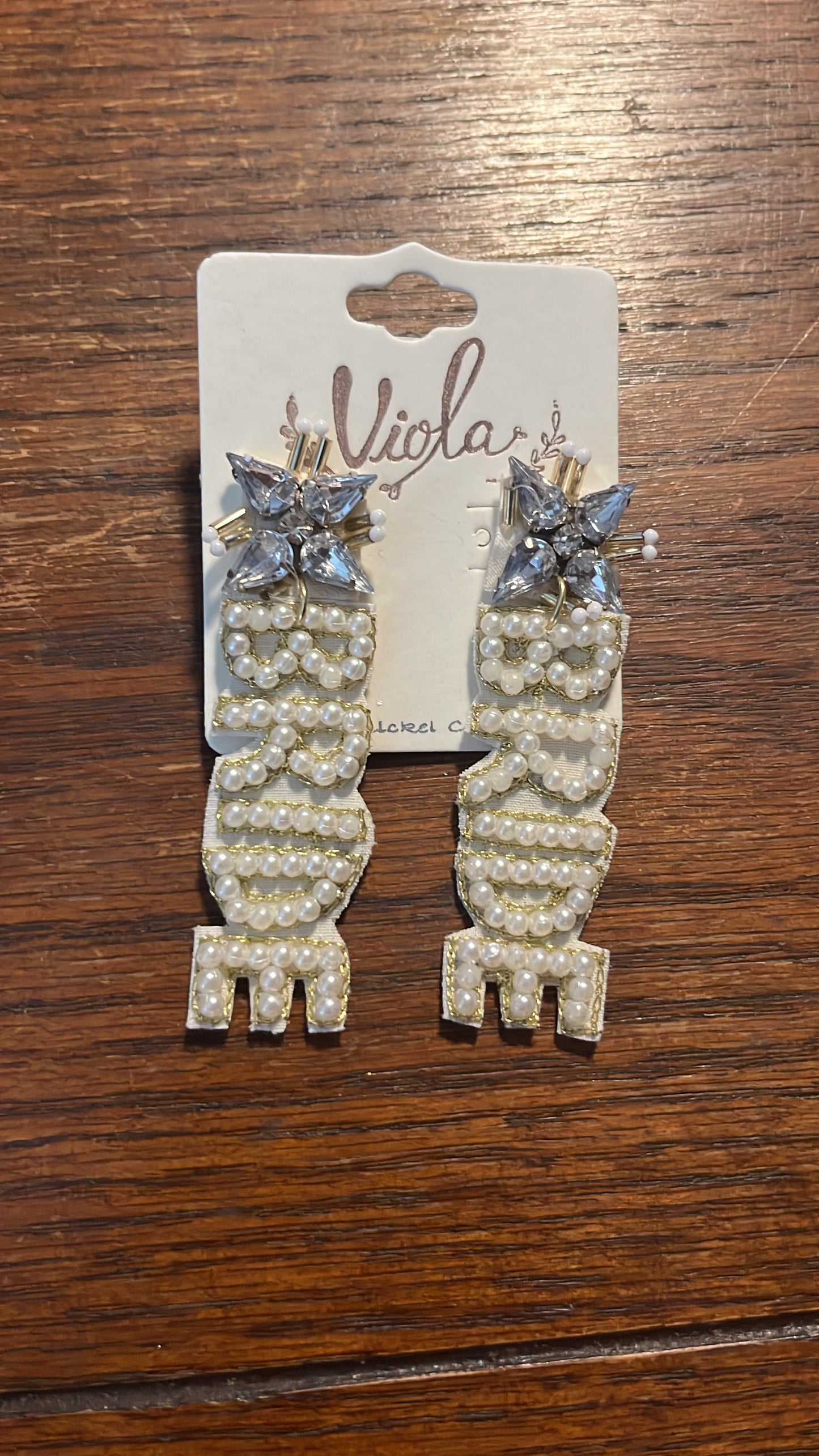Pearls n Rhinestone Bridal Earrings