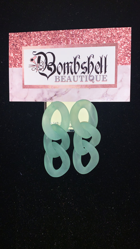 Acrylic Chain Link Earrings