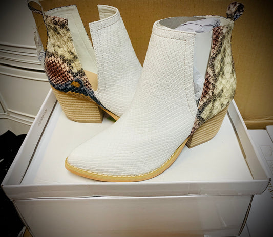 Snakeskin Booties