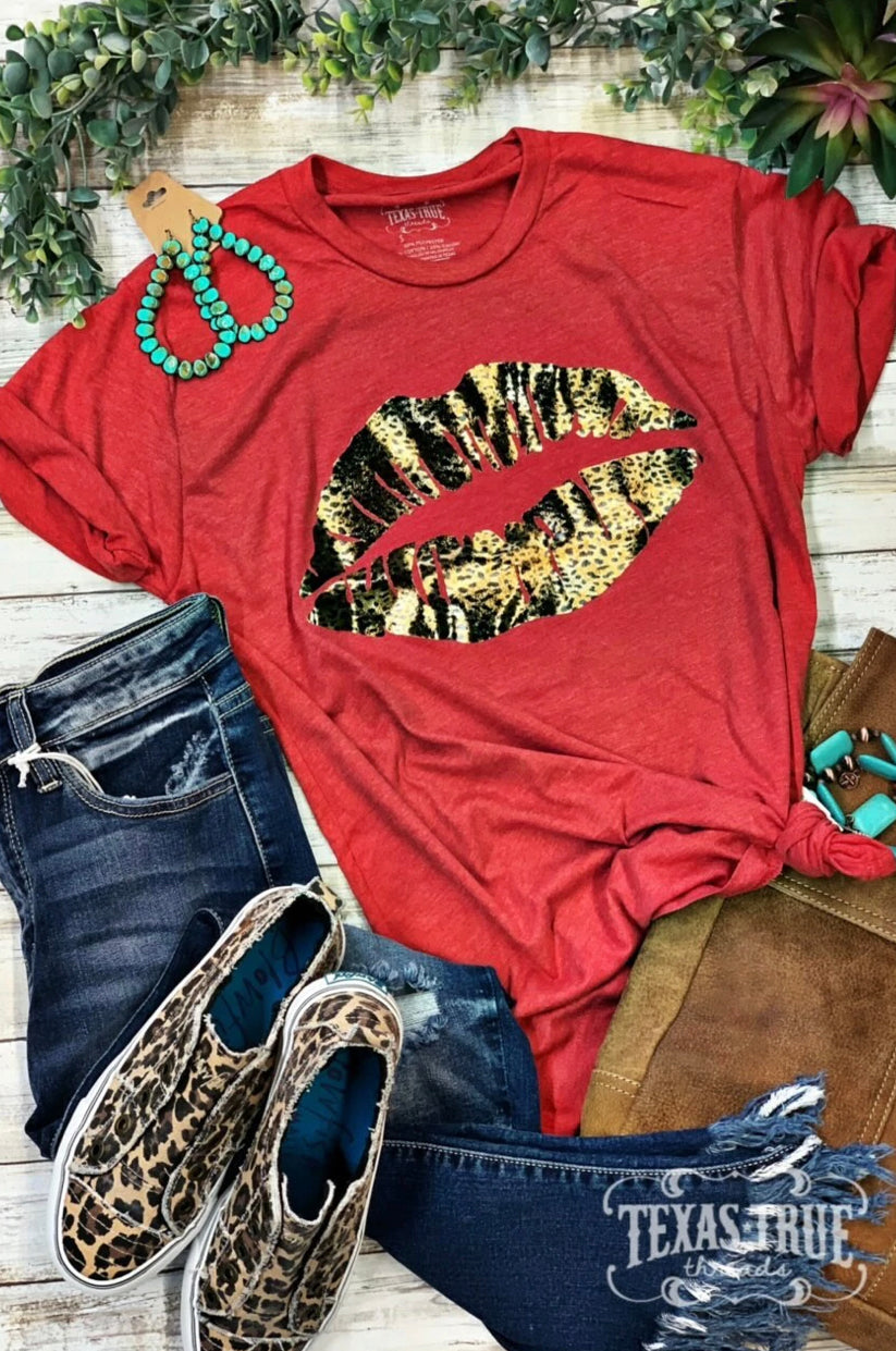 Animal Leopard Lip Tee