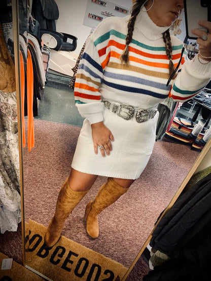 Turtle Neck Sweater Dress