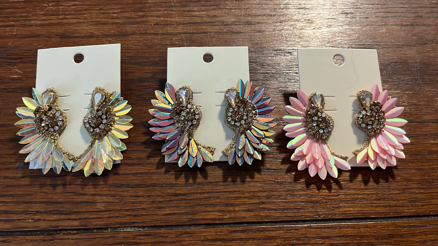 Glitz Wing Stud Earrings
