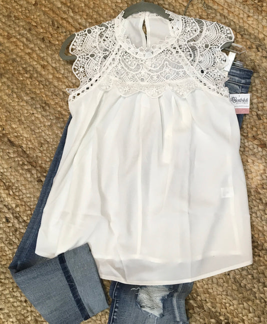 Lacey Sleeveless Top