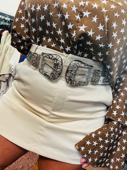 Western Double Buckle Belt