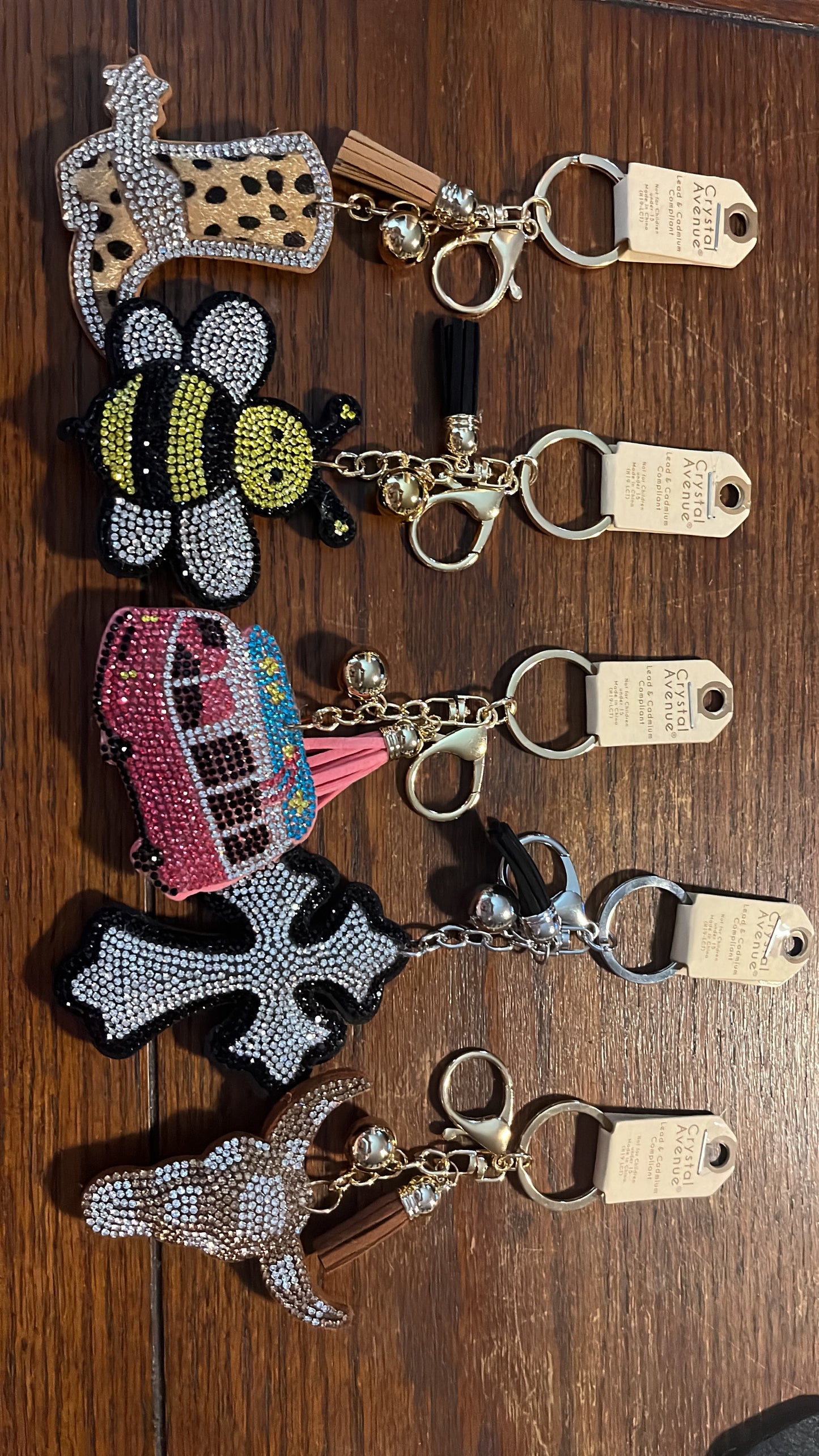 Rhinestone Keychains/Purse Charms