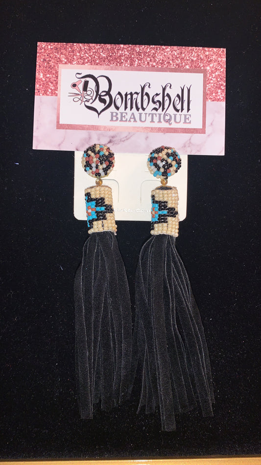 Beaded Tassel Shoulder Dusters