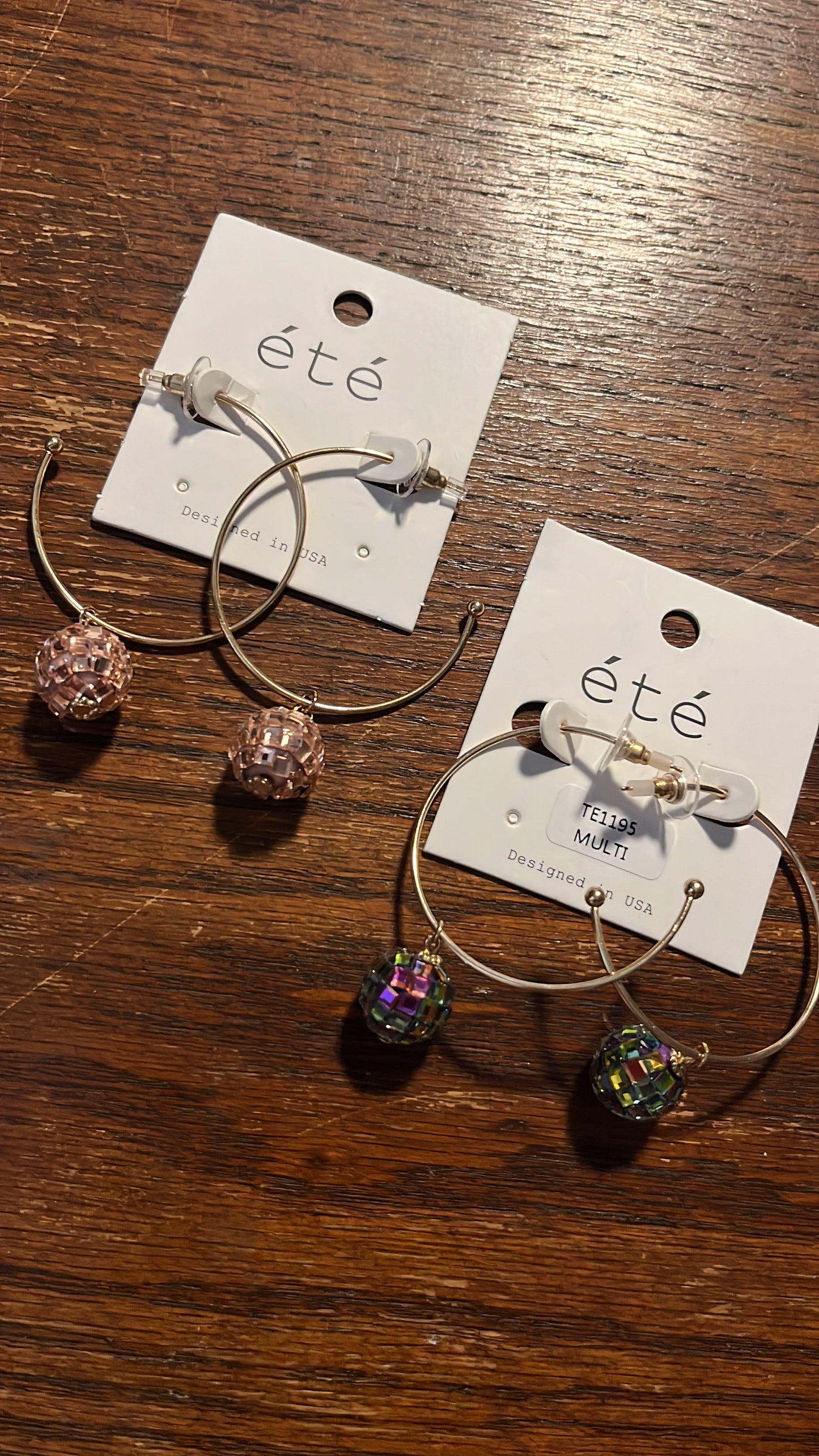 Disco Ball Hoop Earrings