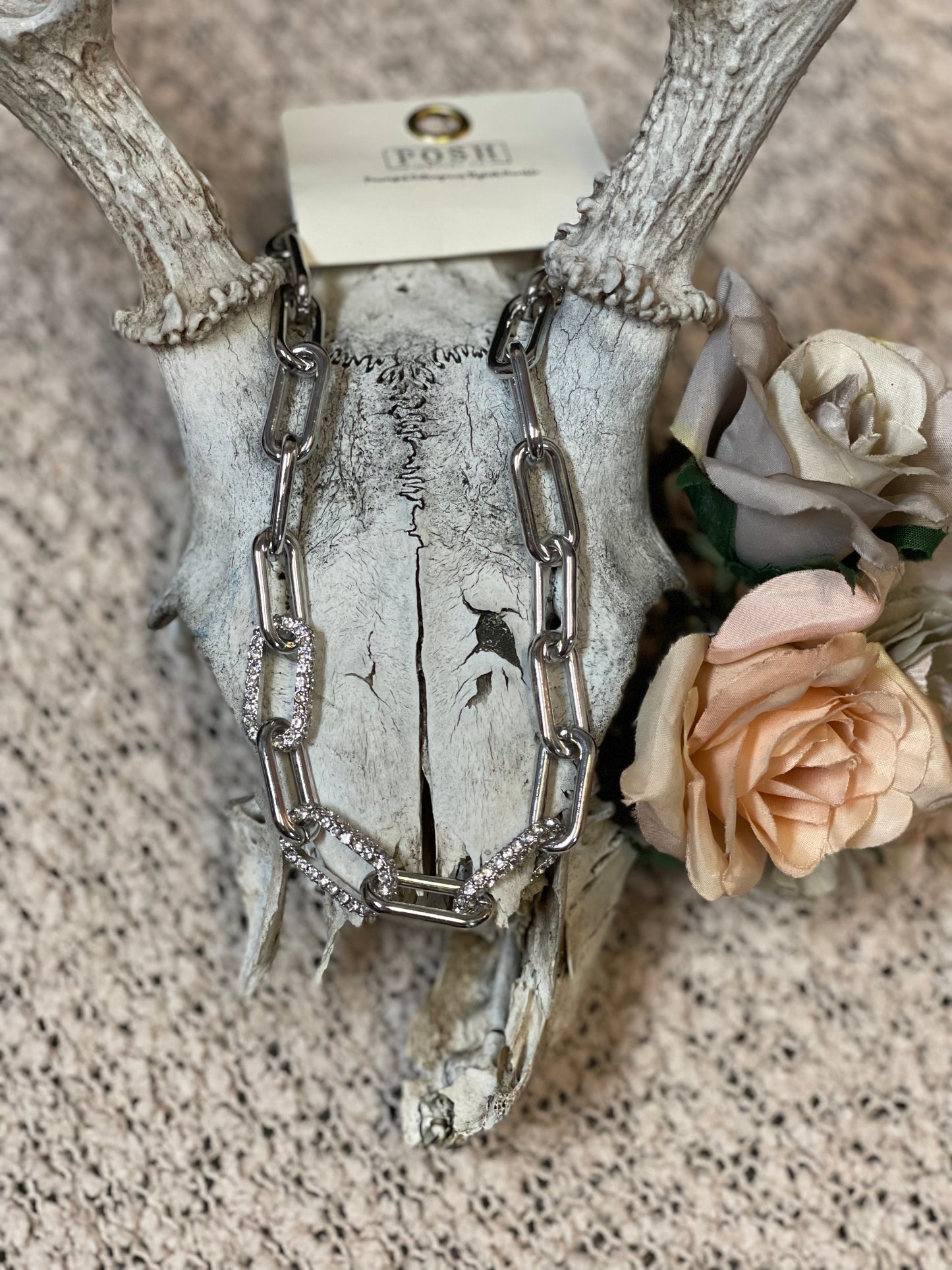 Crystal Chain Link Necklace