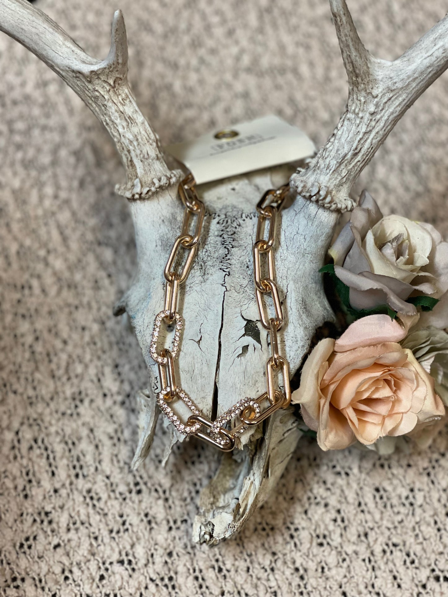 Crystal Chain Link Necklace