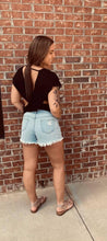 Load image into Gallery viewer, Fringed BF Denim Shorts
