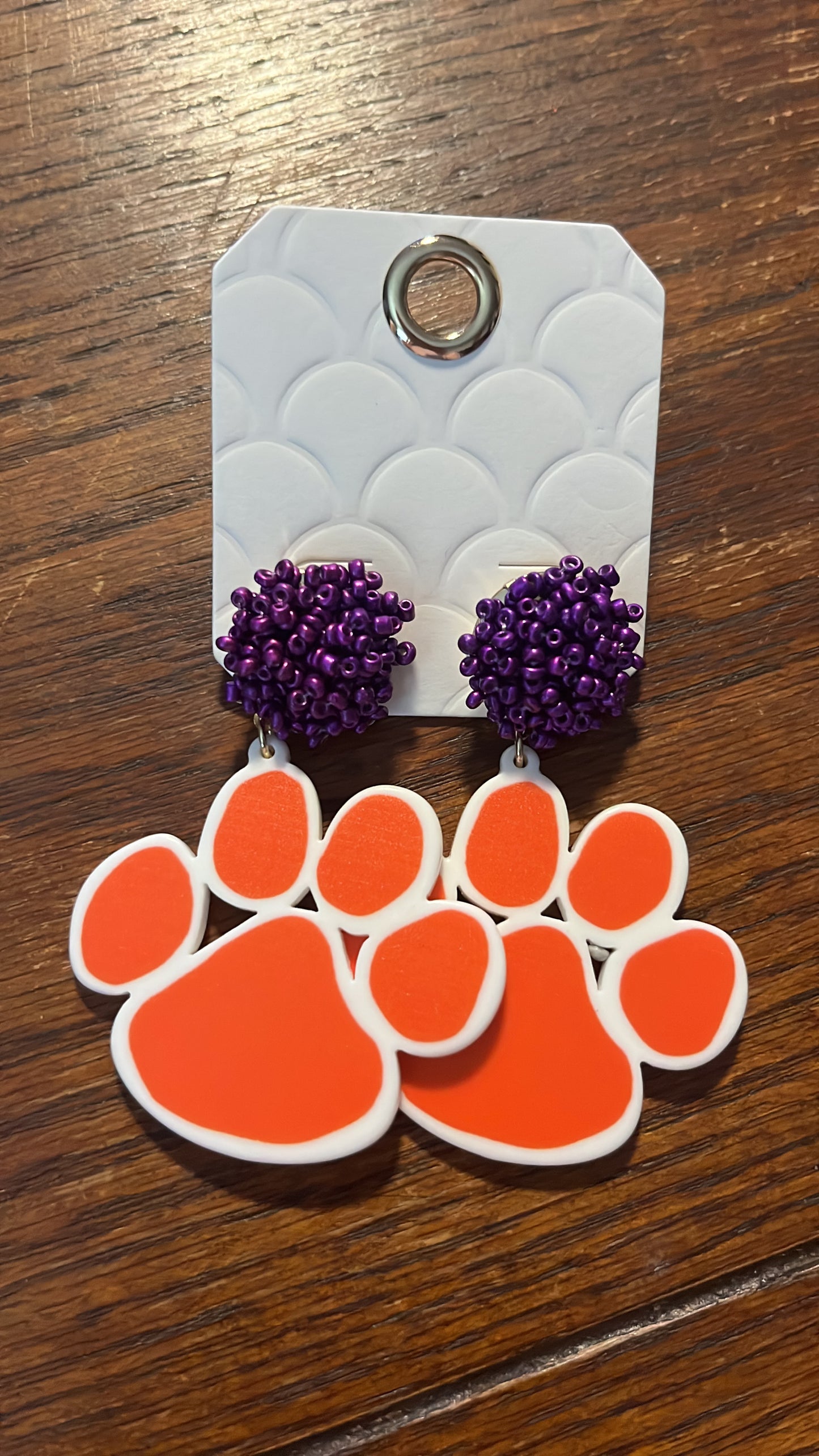 Confetti Tiger Paw Earrings