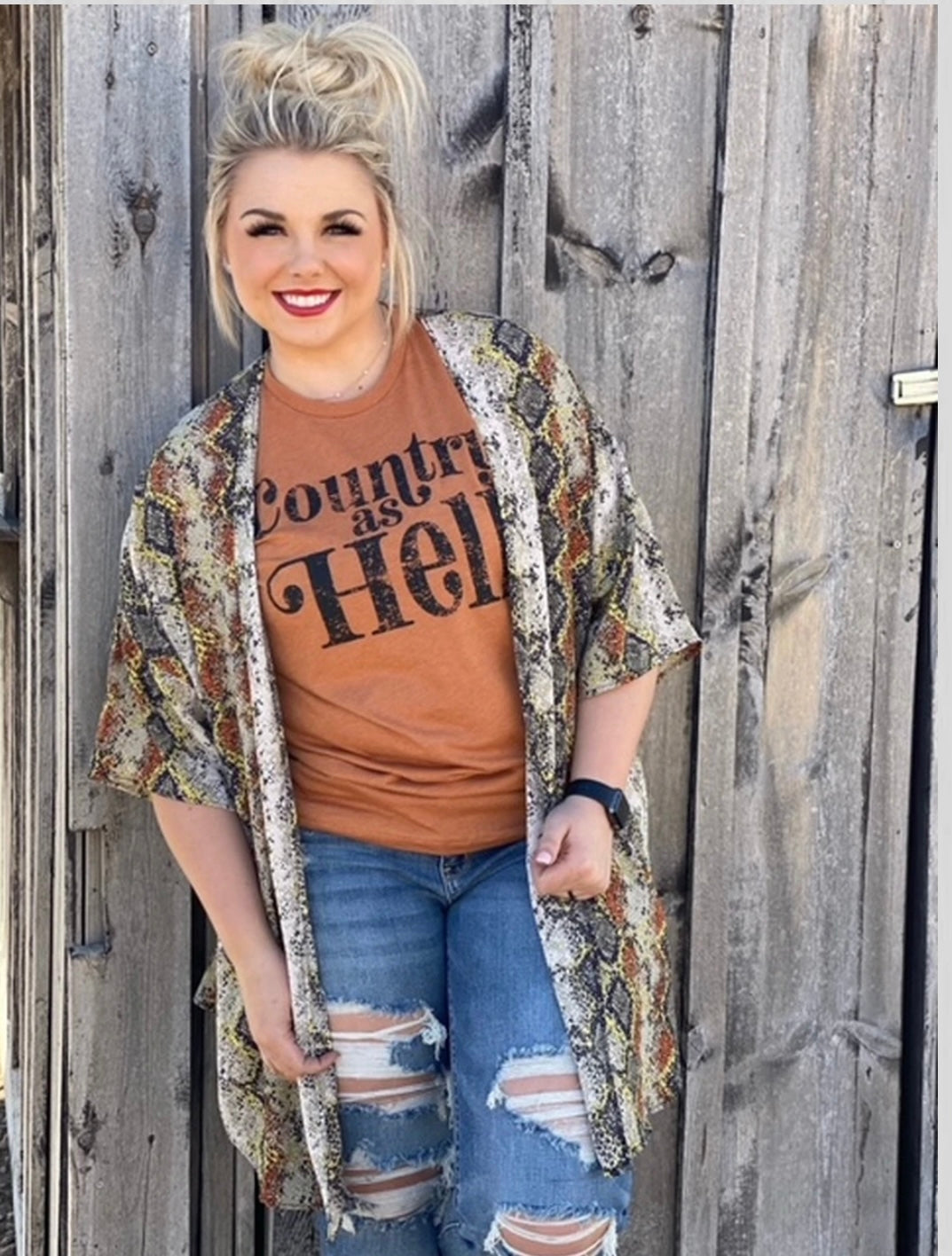 Multi Colored Snakeskin Kimono