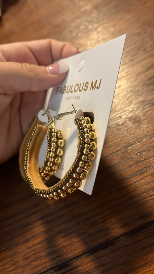 Golden Fabulous Hoop Earrings