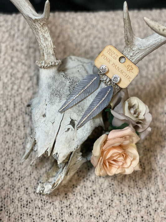 PP Grayed Out Leafy Earring