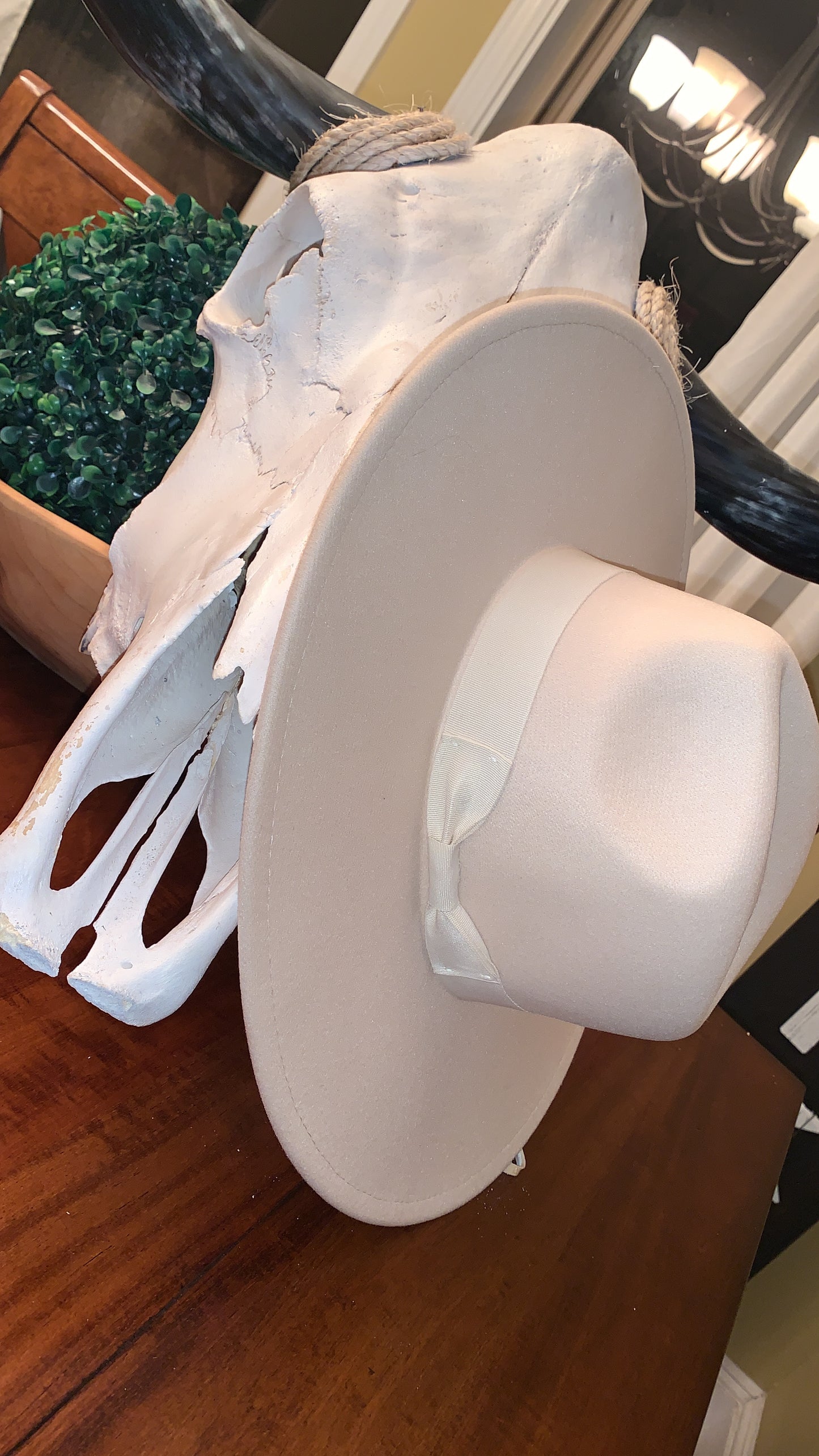 Ribbon Wide Brim Fedora Hat