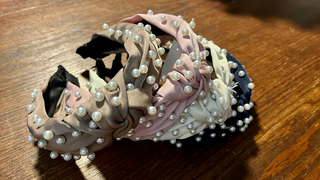 Pearl n Satin Headbands