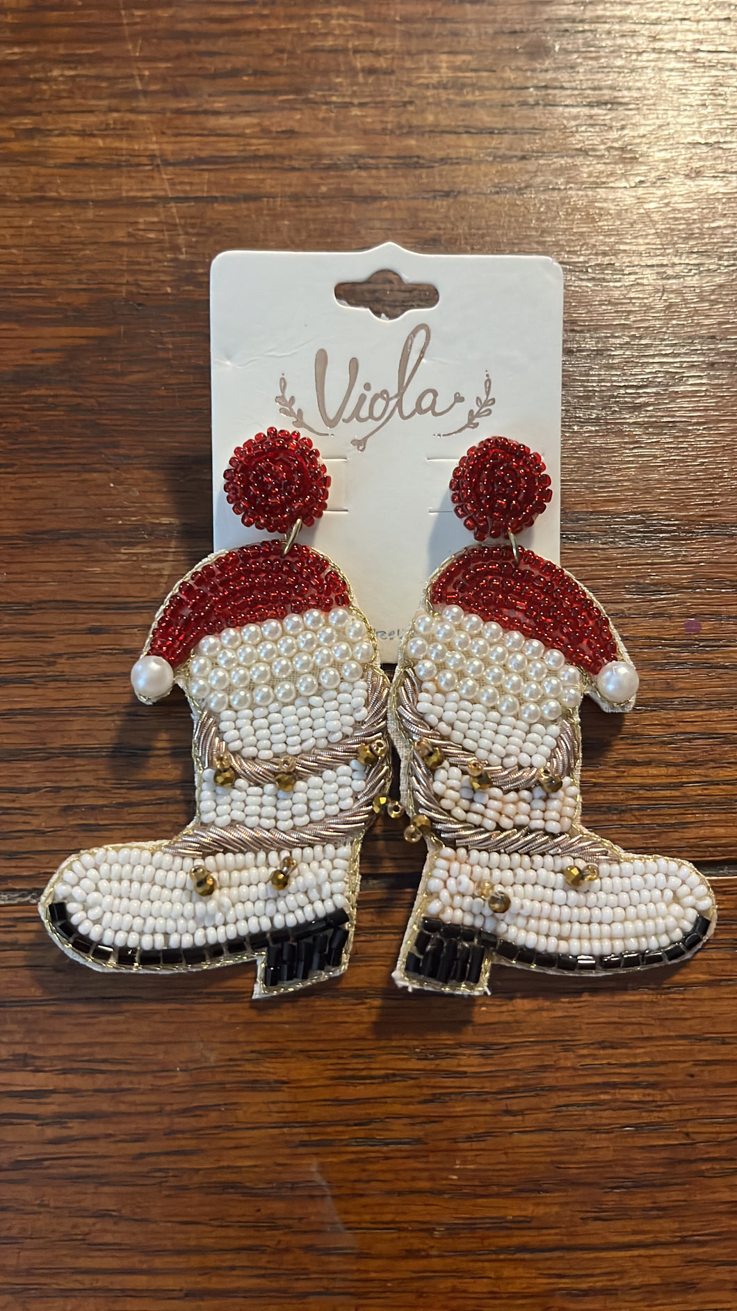 Santa's Boot Earrings