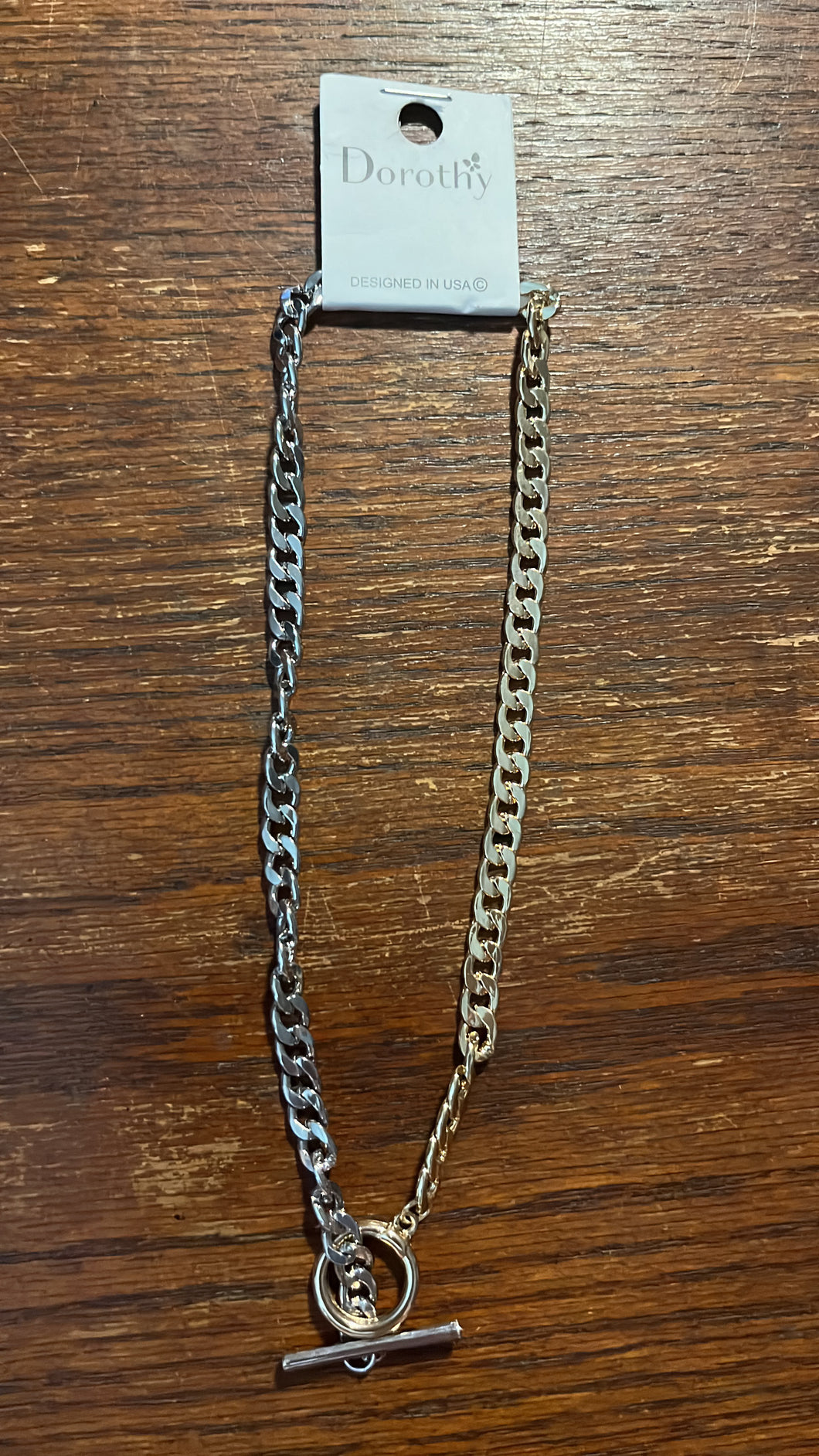 Two-Tone Chain Link Necklace