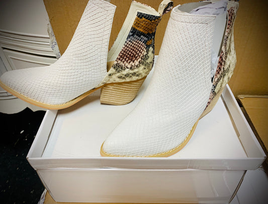 Snakeskin Booties