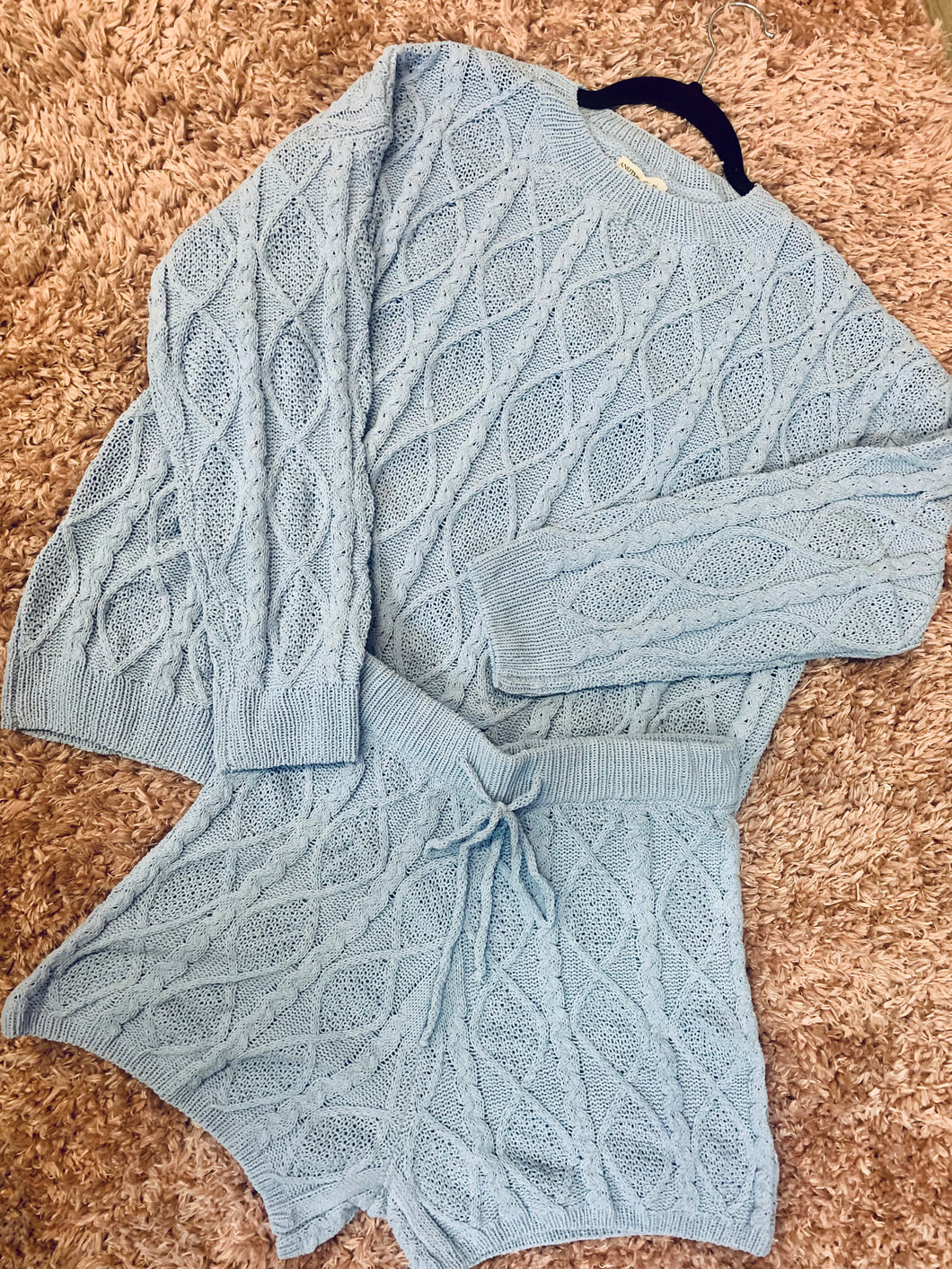 Periwinkle Sweater Lounge Set