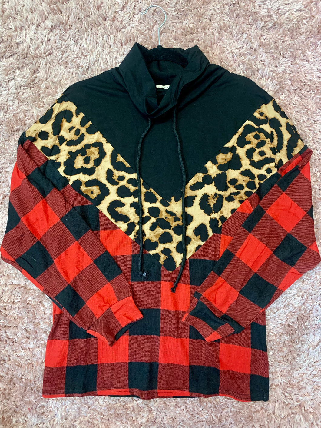 Buffalo Plaid Cheetah Pullover