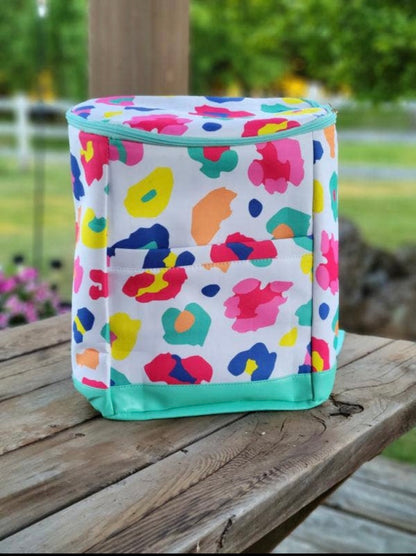 Rainbow Leopard Backpack Cooler