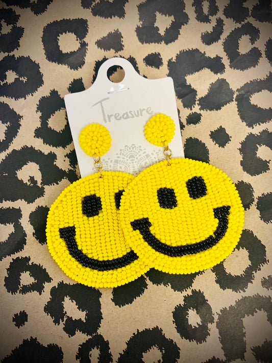 CBead Smiley Face Earrings