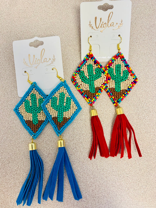 Diamond Cactus Earring