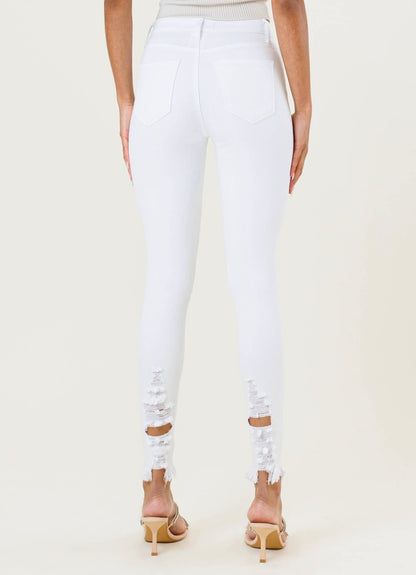 MIU Distressed Curvy Skinnies