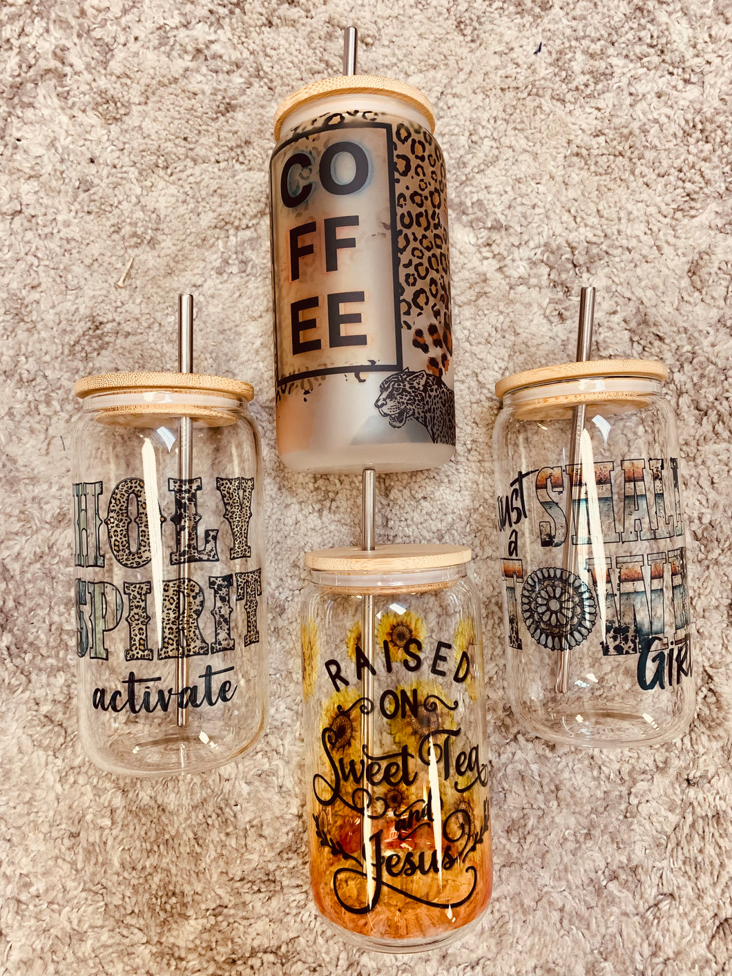 Wooden Top Glass Tumbler