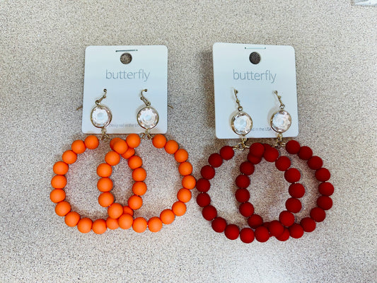 Gameday Crystal Clay Bead Hoops