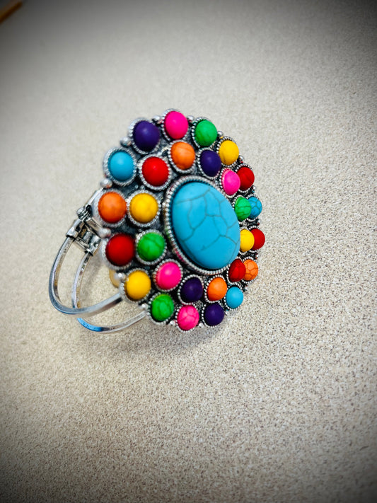 Western Rainbow Clamp Bracelet