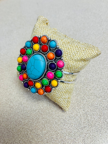 Western Rainbow Clamp Bracelet